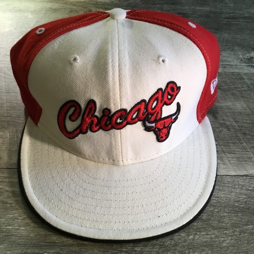 New Era Chicago Bulls Flat Bill Fitted Hat